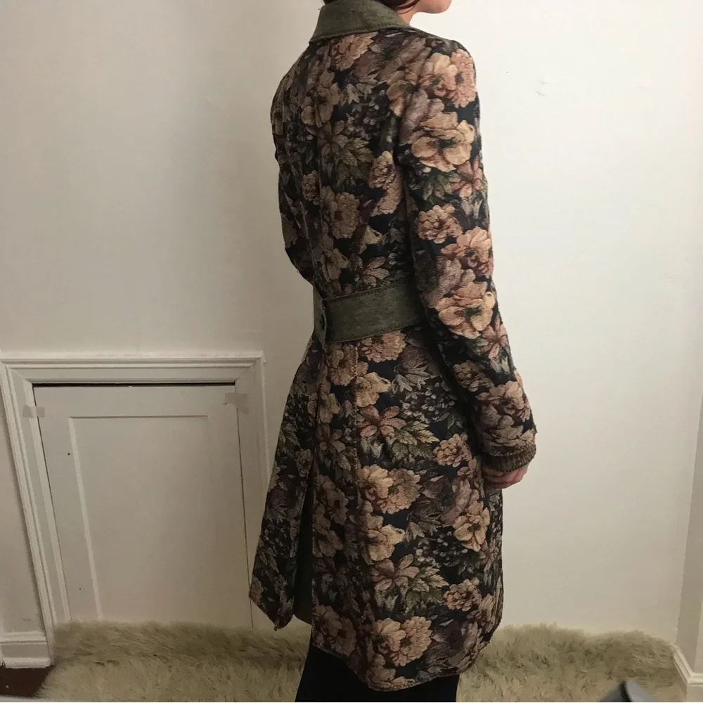 Philosophy Di Alberta Ferretti 90’s Romantic Tapestry Maxi Runway Rare Coat - Picture 3 of 16